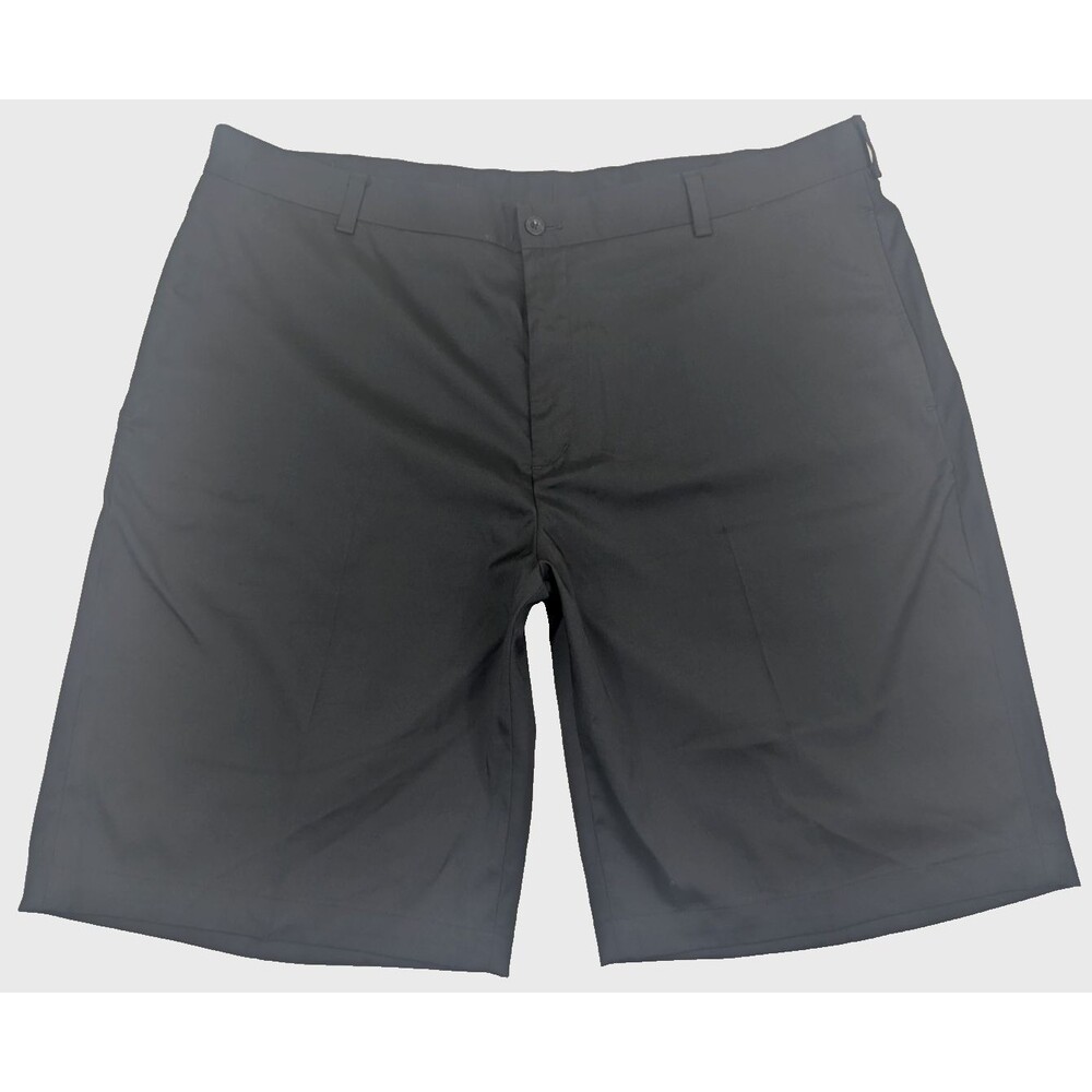 Slazenger Men's Performance Golf Shorts 42 Black Flat-Front 42W 11 Inch Inseam